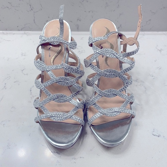 Nina Shoes - Silver Dress Heels
